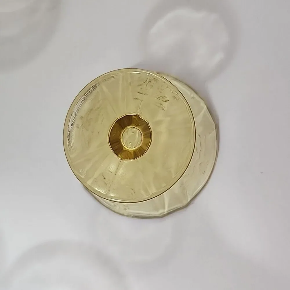 Federal Depression Glass Amber Footed Madrid Cone & Patrician Spoke Dessert Cups